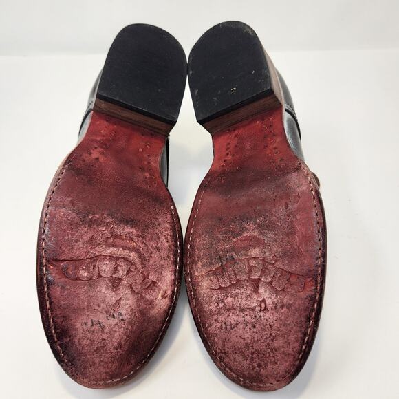 Freebird Women Mabel Distressed Black Leather Oxford Slip On Shoes Size 5 Casual - Picture 8 of 8